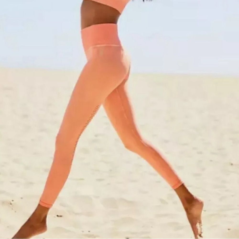 Free People Coral High-Waist Seamless Leggings